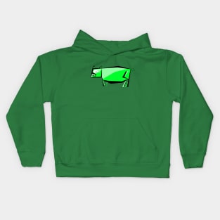 Green pig Kids Hoodie